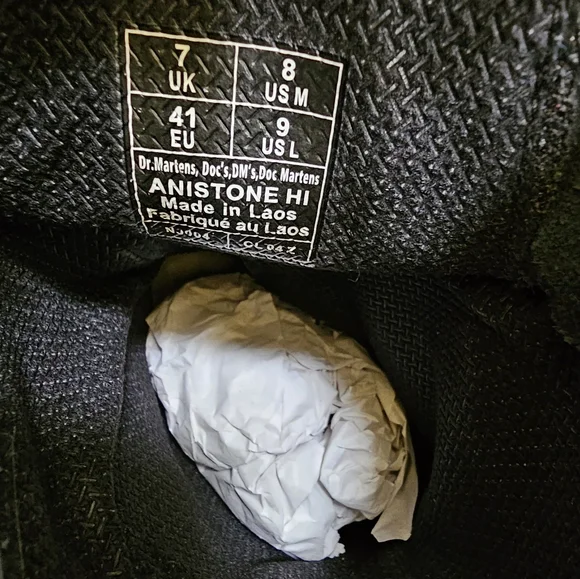 Dr. Martens ANISTONE HI LEATHER BIKER BOOTS - Picture 5 of 12